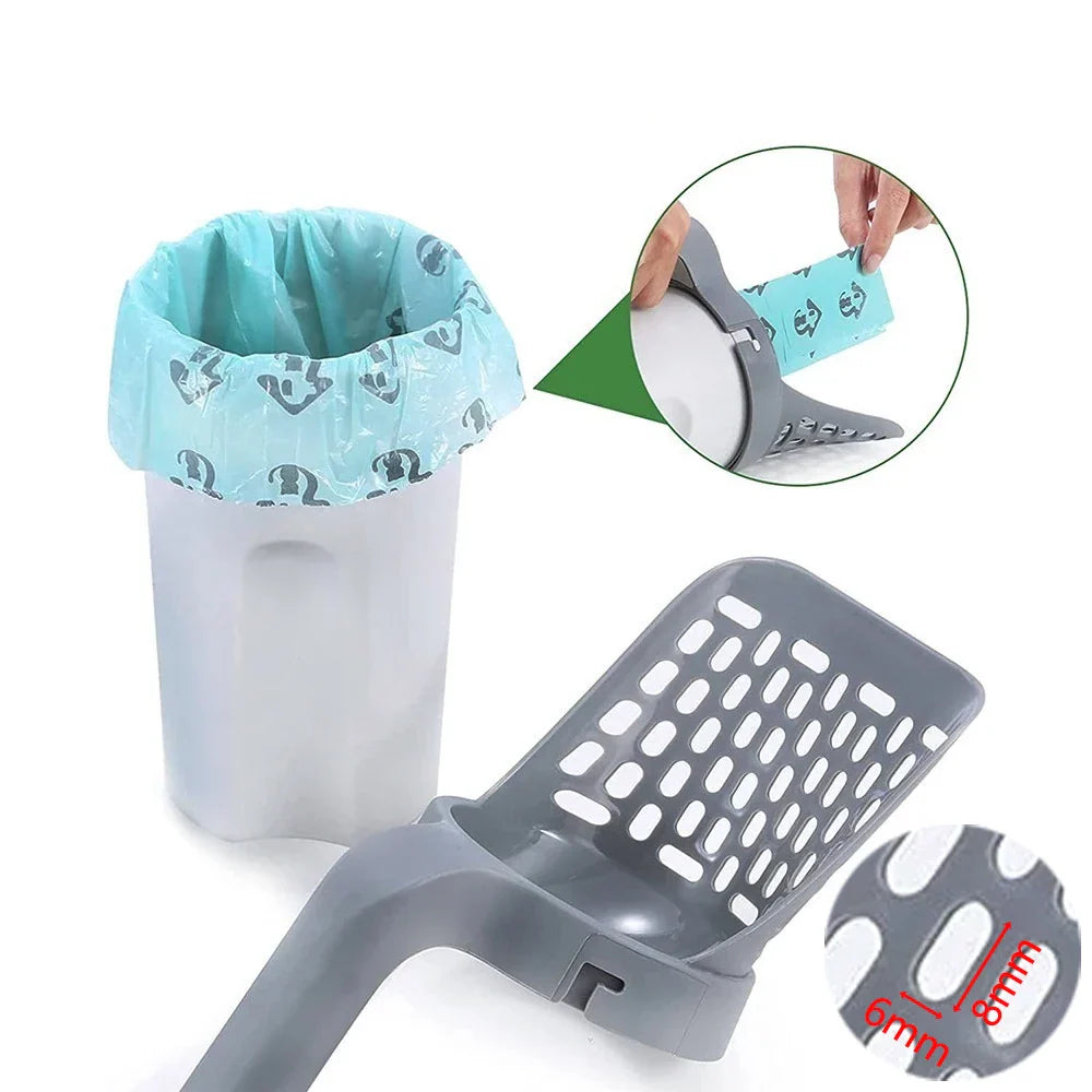 Cat Litter Shovel Scoop for Pet Filter Clean Toilet Garbage Picker | Self-Cleaning Cat Litter Box Accessory