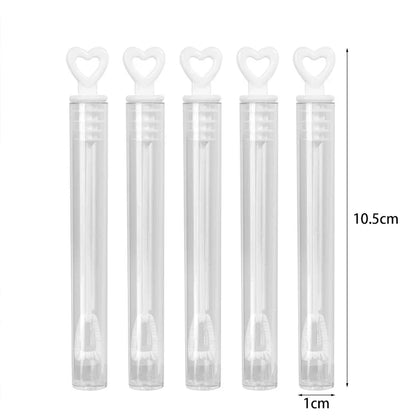 10/100Pcs Mini Heart Bubble Wands – Empty Wedding & Party Bubble Bottles, Baby Shower Favors, Kids Toys & Gifts