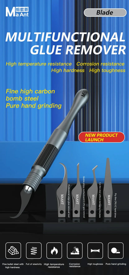 MaAnt MT-102 Hand Polished PCB Knife – Multifunctional Pry Tool for Motherboard Chip Glue Cleaning & Scraping