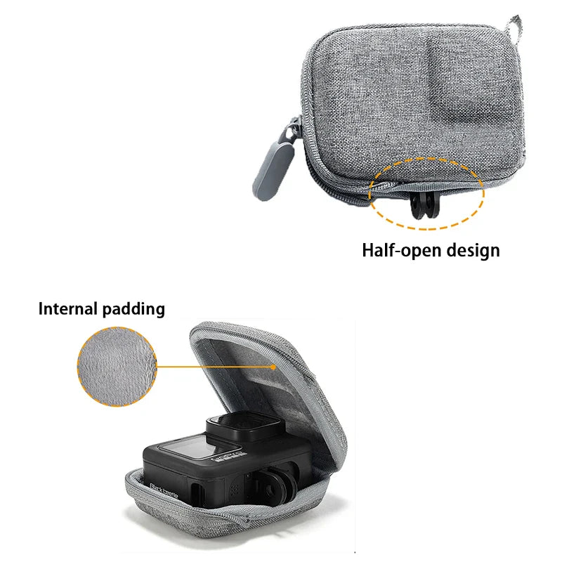 Mini Waterproof EVA Storage Case for GoPro Hero 12/11/10/9/8 — Portable Action Camera Protective Bag
