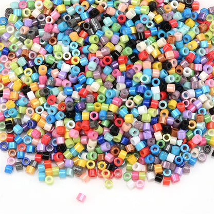 1000Pcs 1.6x1.3mm Japan Glass Seed Beads 11/0 – Cylindrical Loose Beads for DIY Statement Jewelry Making (5g Pack)
