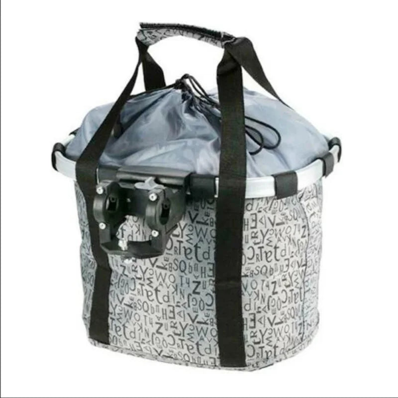 2-in-1 Bicycle Front Basket & Small Pet Carry Pouch – Detachable MTB Handlebar Foldable Bag, 5KG Load