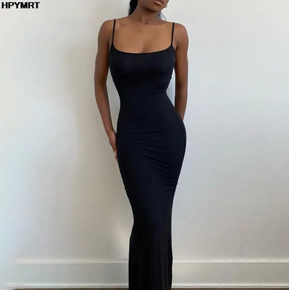 Women’s Satin Slip Maxi Dress – Sleeveless Backless Bodycon Elegant Party Dress Y2K Slim Fit Evening Gown