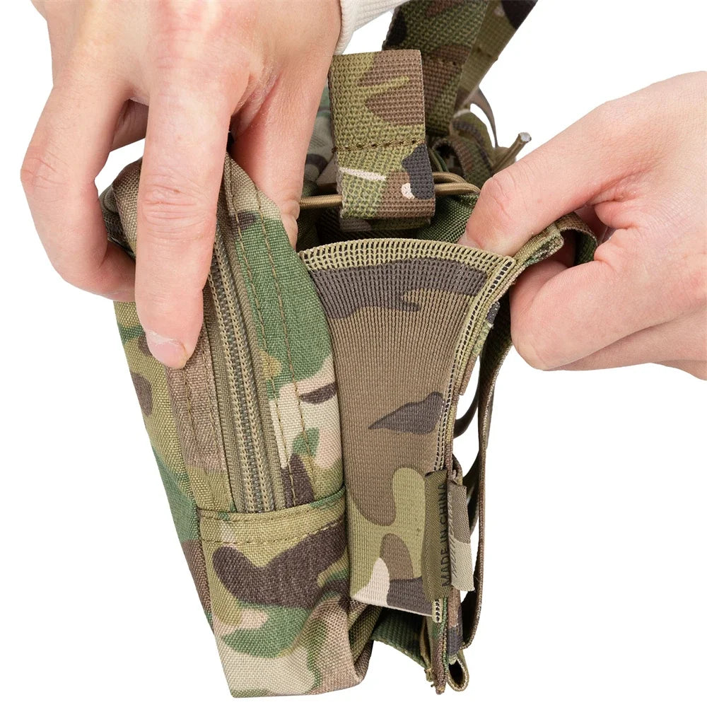 Tactical MOLLE Triple Magazine Pouch – Open-Top Universal Cartridge Holder & Accessories Bag