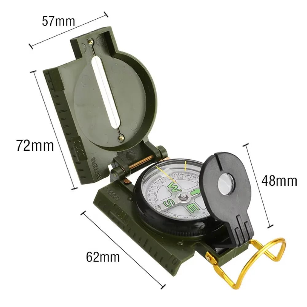 Waterproof Precision Outdoor Compass - Metal Sight for Hiking, Mountaineering & Navigation