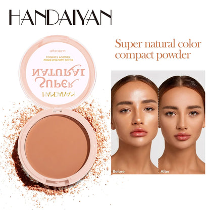 8-Color Matte Pressed Face Powder – 24H Oil Control, Full Coverage Waterproof Setting Foundation
