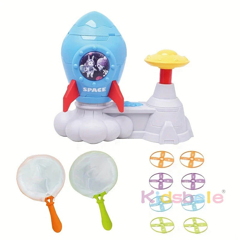 Rocket Butterfly Catching Game – Outdoor Summer Yard Toy with Foot Pedal Catapult for Toddlers