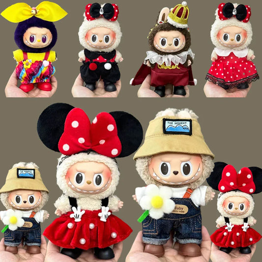 15-17CM Labubu Mini Doll Clothes – V1-V3 Cosplay Sports & Leisure Outfit Accessories, Gift Set