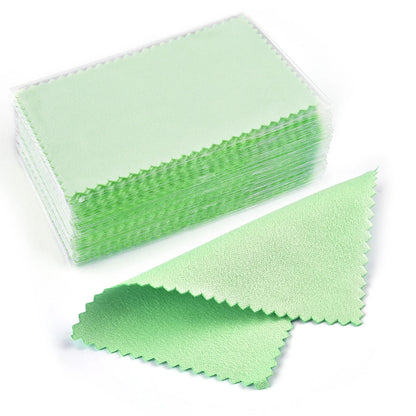 Silver Polishing Cloth – 8x8cm Reusable Jewelry Cleaning Wipes (10/50PCS) Anti-Tarnish