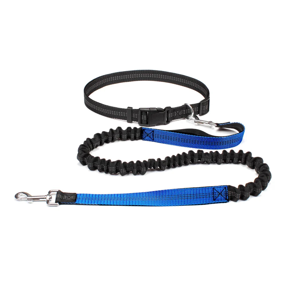 Hands-Free Dog Leash: Adjustable Waist Belt Chest Strap Traction Rope for Pet Walking, Running, Jogging - Dog Accessories