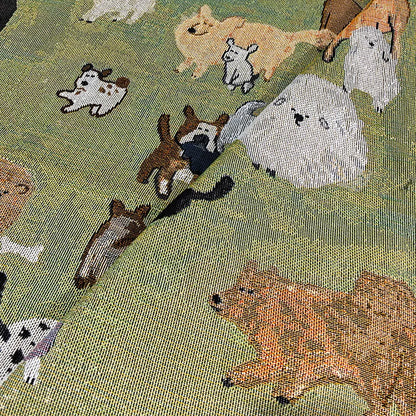 Animal Sofa Blanket Cover – European Village Cartoon Tapestry for Home Decor, Sofa, Bed & Camping