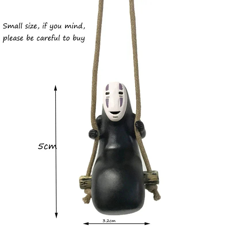 Cute Anime Car Ornaments: Faceless Male Car Pendant for Rearview Mirror - Birthday Gift Auto Decoration Accessories