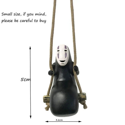 Cute Anime Car Ornaments: Faceless Male Car Pendant for Rearview Mirror - Birthday Gift Auto Decoration Accessories