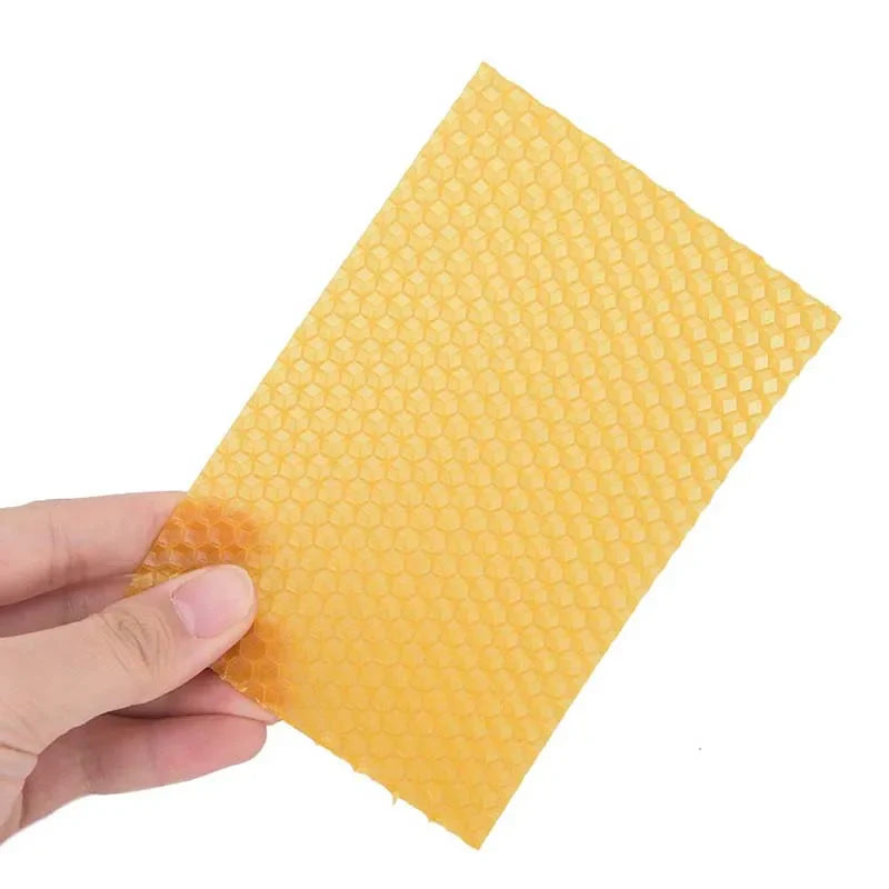 Yellow Honeycomb Foundation Bee Hive Wax Frames: Set of 10 - Premium Beekeeping Equipment for Excellent Hive Management