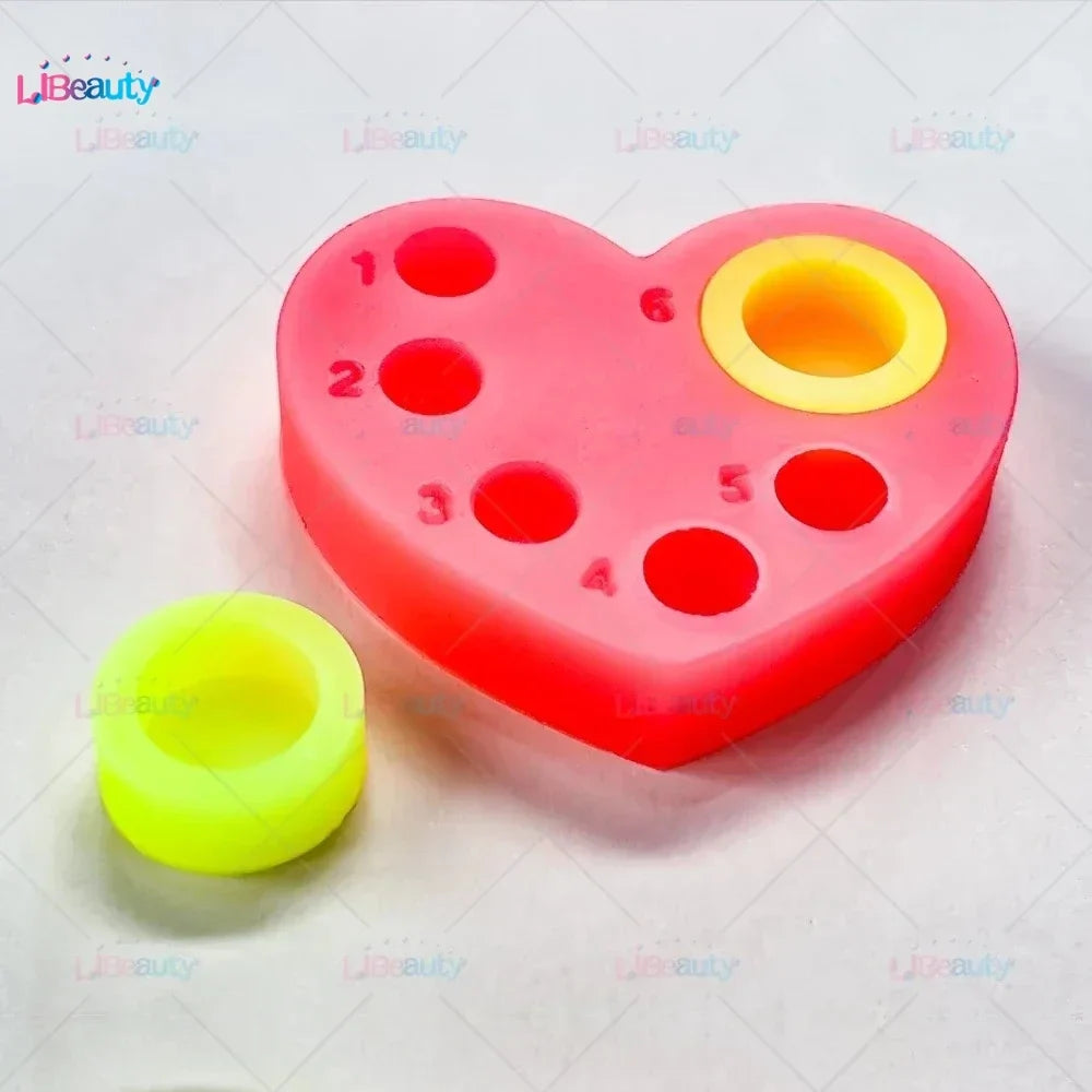 Libeauty Mini Silicone Palette – 6-Function Tray for Lash Lift, Tint, Brow Lamination & Eyelash Perm Makeup Tools