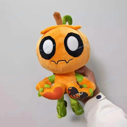 Dandy's World Halloween Plush Toy – Pumpkin Gourdy & White Bones Ribecca Eclipse, Soft Stuffed Toy for Kids & Game Fans Gift