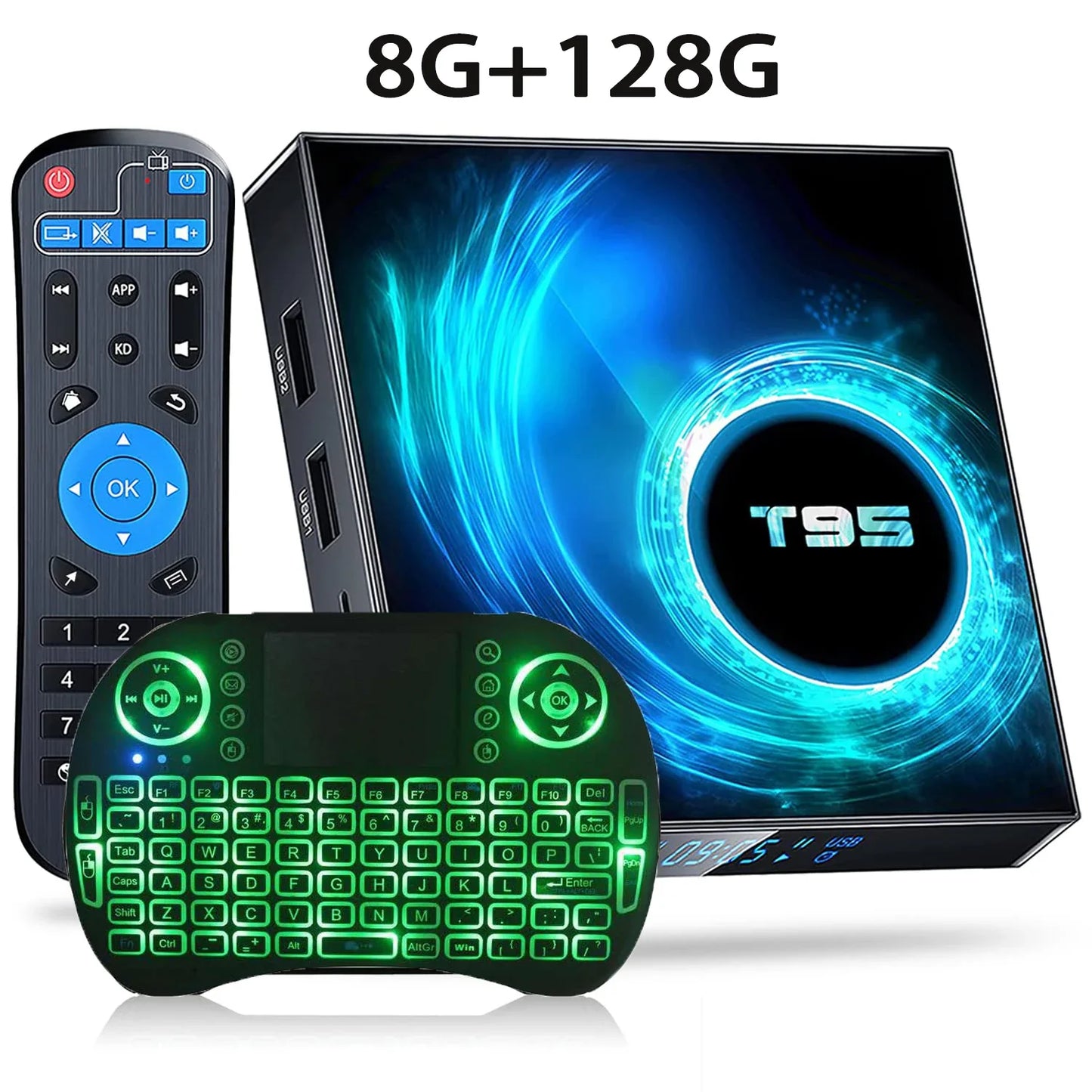 2024 T95 Plus Smart TV Box - Android 14, Allwinner H616, 4GB RAM, 64GB/128GB Storage, Dual WiFi, HD 6K Media Player