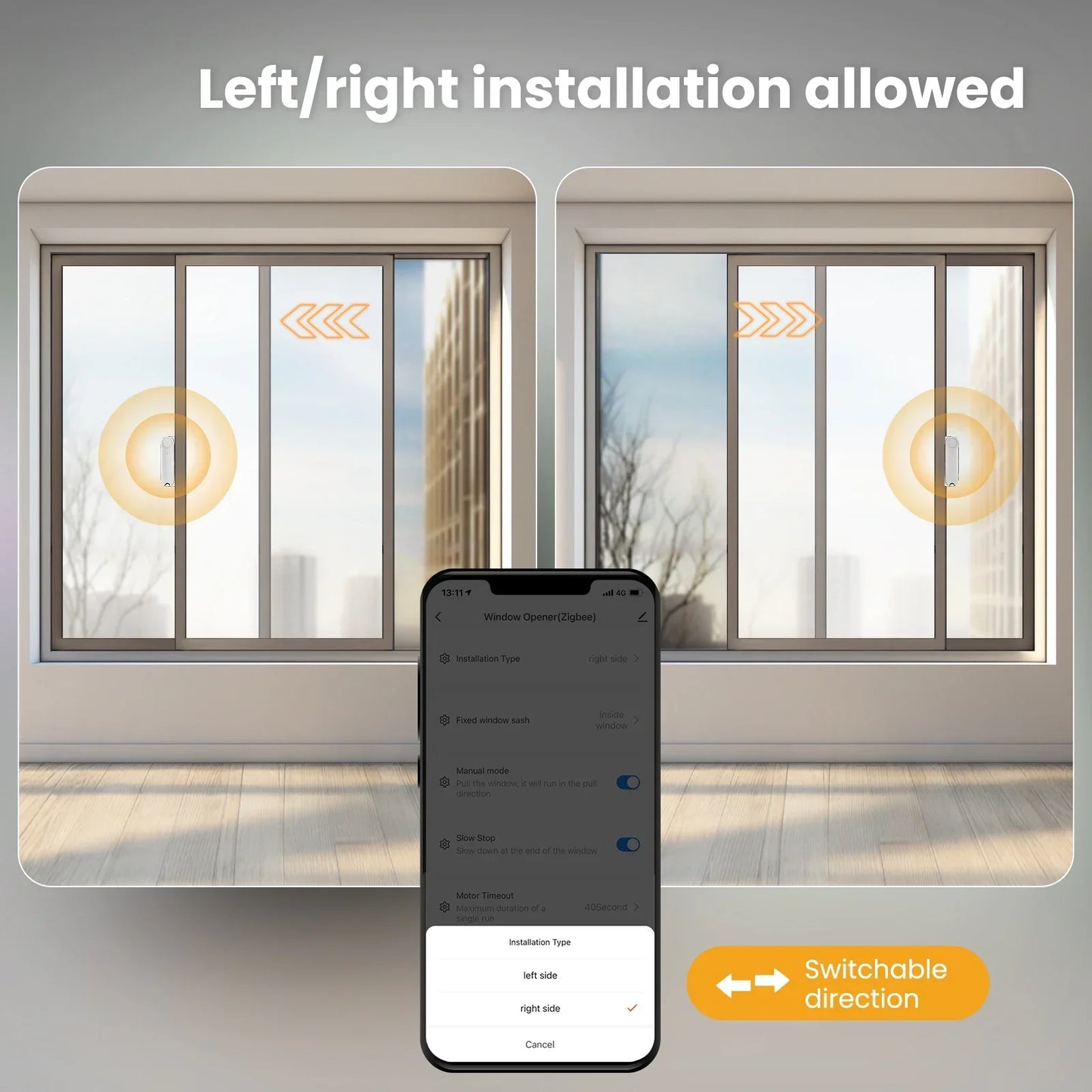 MOES Tuya ZigBee Smart Sliding Window Pusher – Automatic Opener & Closer, Solar Charging, App Remote Control, Alexa/Google Home Compatible