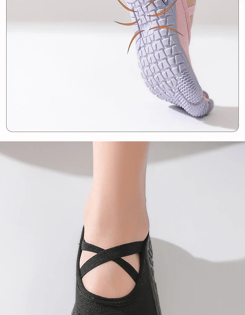 Gallonshark Five-Finger Split Toe Shoes – Lace-Up, Anti-Slip, Silent Soft Sole for Indoor Sports, Fitness, Yoga & Skipping Rope