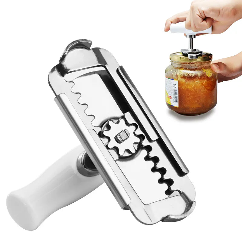 Stainless Steel Multi-Function Lid and Jar Opener for Effortless Kitchen Magic