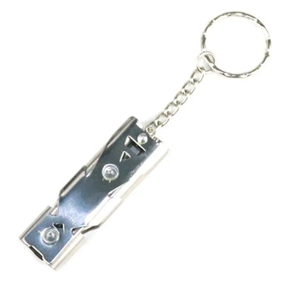 Double Pipe Survival Whistle Keychain – High Decibel Emergency Outdoor Camping Tool 1PC