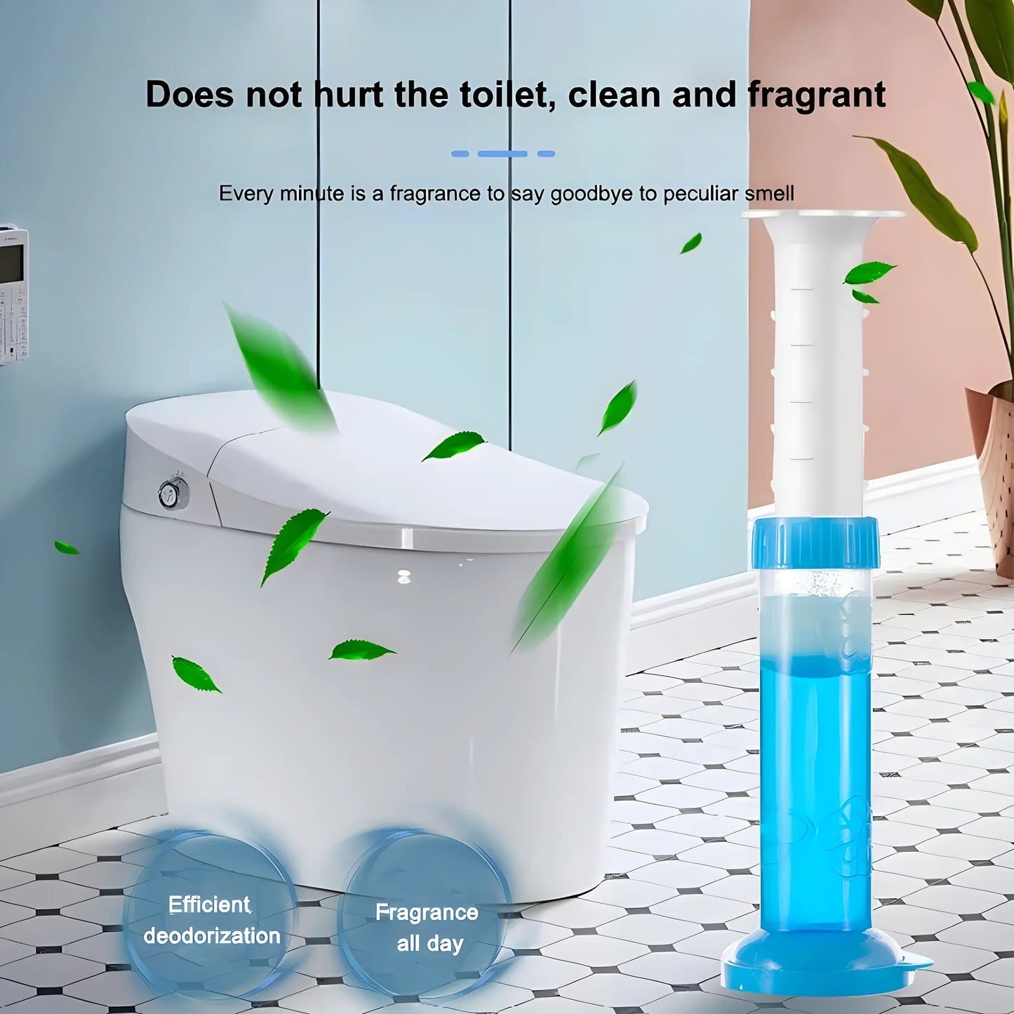 1 or 2-Pack Flower Toilet Cleaner Gel Syringe - Aromatic Drain Cleaning Detergent and Air Freshener - Odor Removal for Home Bathroom