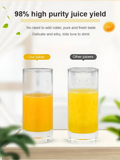 Portable Electric Fruit Juicer — Mini Household Juicer Cup for Fresh Orange & Fruit Juice Separation