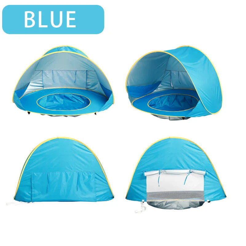 Portable Baby Beach Tent – UV Protection Sun Shelter for Infant, Outdoor Play & Swimming Pool Toy House