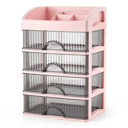 Hot Drawer Makeup Organizer – Large Capacity Plastic Storage Box, Lipstick Holder & Office Supplies Organizer