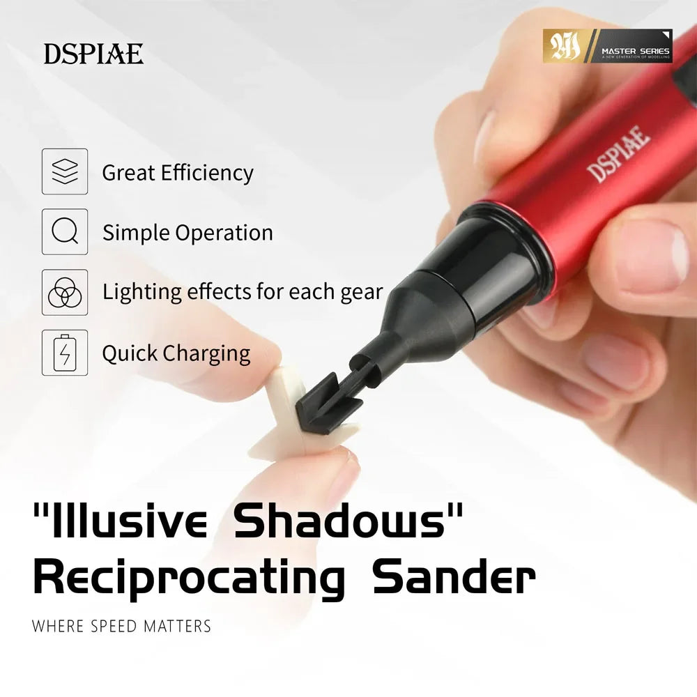 DSPIAE ES-A Reciprocating Sander – Electric Grinding Pen for DIY Plastic & Military Model Sanding, Craft Tool