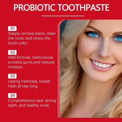 SP-8 Probiotic Whitening Toothpaste – Mint Fresh Breath, Deep Clean, Plaque & Stain Removal for Oral Hygiene