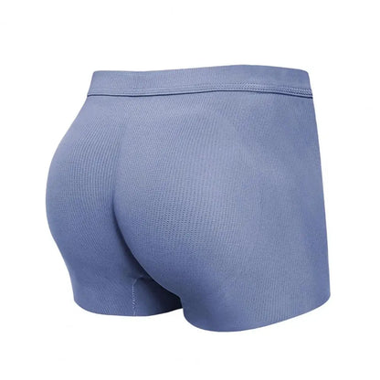 Men’s 3D U-Convex Boxer Briefs – Seamless Mid-Rise Ergonomic Underwear, Solid Color Comfortable Traceless Fit Boxers