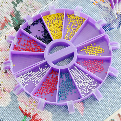 Diamond Painting Tray Kit: 6-Grid Palette with Large Capacity Drill Plate - Art Beading and Cross Stitch Tools