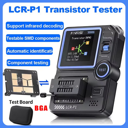 FNIRSI LCR-P1 Multifunctional Transistor Tester & LCR ESR Multimeter for Diodes, Capacitance, Resistance