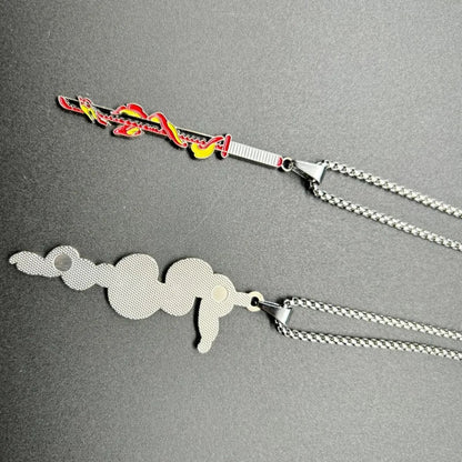 Demon Slayer Anime Necklace – Kimetsu no Yaiba Enamel Pendant Choker, Stainless Steel Cosplay Jewelry Gift