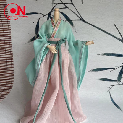 1/6 Female Doll Hanfu Outfit – Ancient Traditional Dress for 12-Inch Action Figures, Cosplay Model Toy