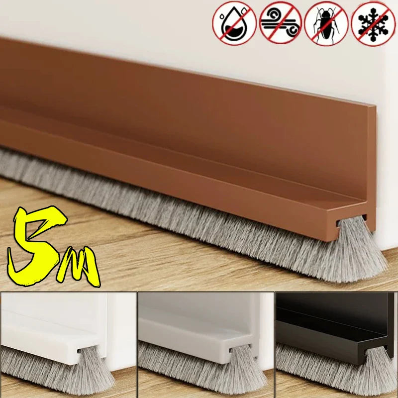 Self-Adhesive Door Sealing Strip – Gap Filler Brush for Windproof, Soundproof & Insect-Proof Doors