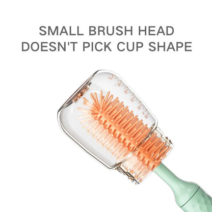 Electric Silicone Bottle Brush Set | 360 Degree Rotating Baby Pacifier Cup Cleaning Brush | with 1200mAh Lithium Battery