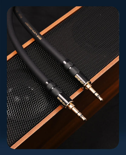 YONGWEI 3.5mm AUX Audio Cable - Straight to Curved Male-to-Male for Car, Mobile Phone, Computer, Speaker and Headset Extension