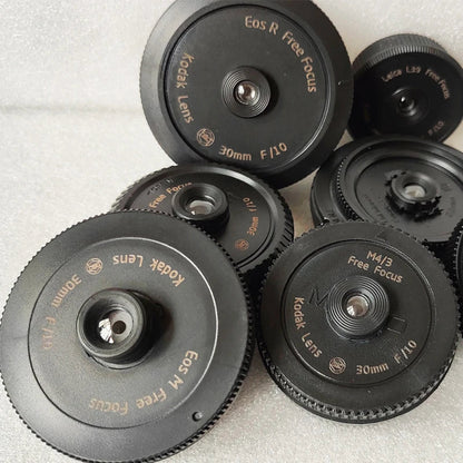 EF-M RF LM L39 M4/3 FX E-Mount Pan-Focus 30mm f/10 Free Focus Lens — Playful Street & Vintage Film Style for Mirrorless Cameras