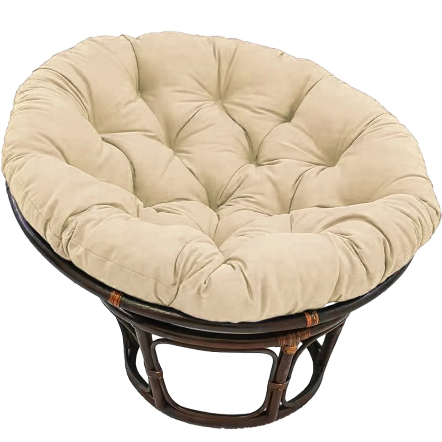 20-Inch Round Papasan Chair Cushion – Thick Egg Chair Mat for Garden, Hanging Basket, Courtyard & Bedroom Accessory
