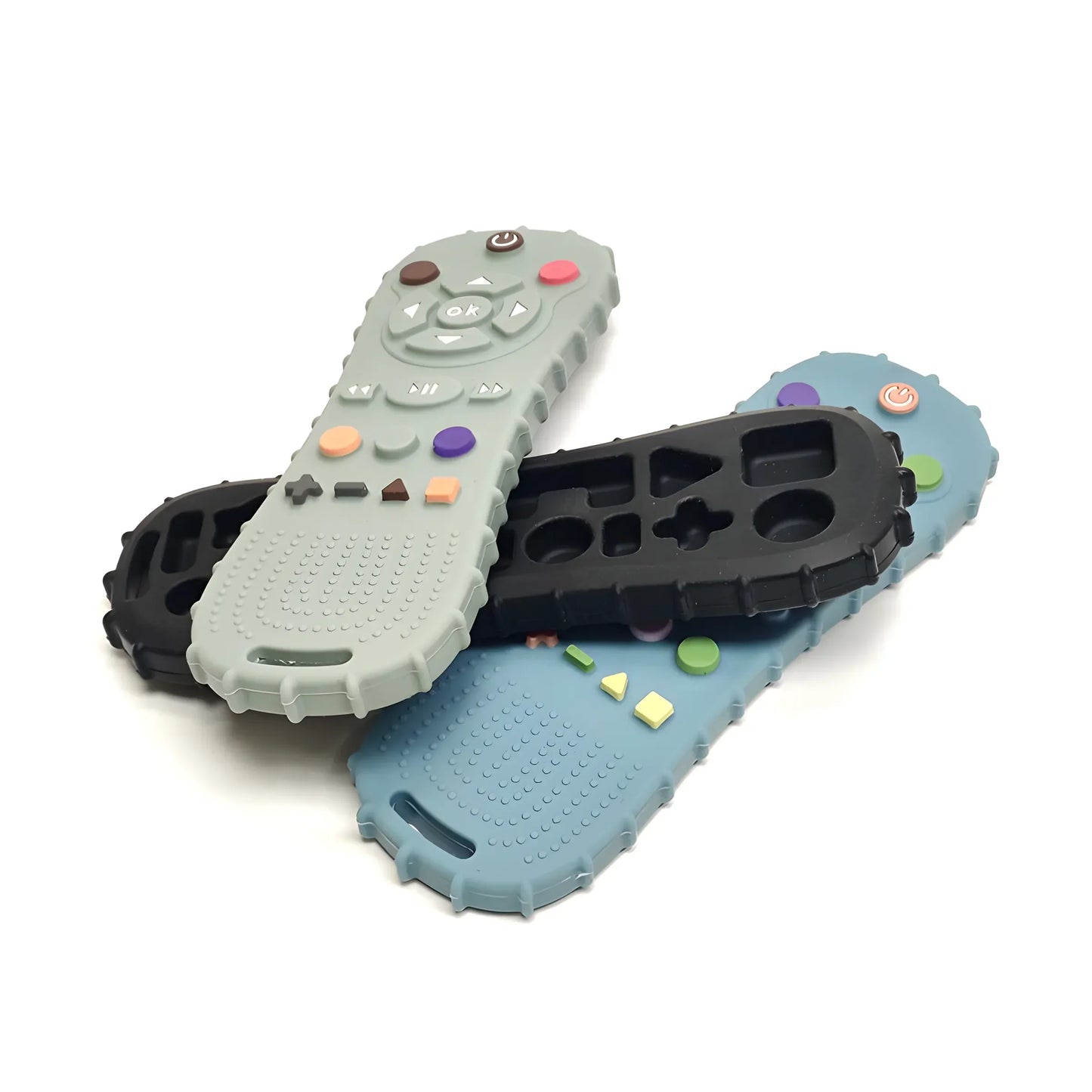 Baby Remote Control Teether Set – Silicone Teething Toy & Anti-Bite Bracelet (1–3PCS) | Safe Pacifier, Soothing Chew Toys for Infants