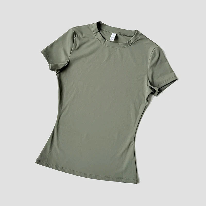 Women’s Seamless Yoga Top Short Sleeve Fitness T-Shirt – Gym, Running & Activewear Sports Shirt for Workout Comfort & Breathability