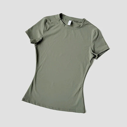 Women’s Seamless Yoga Top Short Sleeve Fitness T-Shirt – Gym, Running & Activewear Sports Shirt for Workout Comfort & Breathability