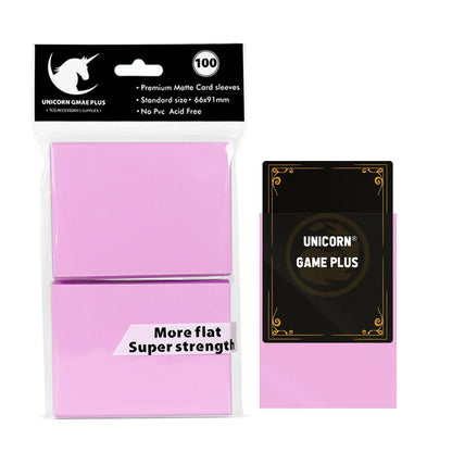 100PCS Matte Trading Card Sleeves – 66x91mm Standard Size Protectors for TCG, Tarot & Board Games, Durable Card Shield Covers