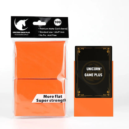 100PCS Matte Trading Card Sleeves – 66x91mm Standard Size Protectors for TCG, Tarot & Board Games, Durable Card Shield Covers