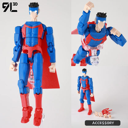 3D Printed Invincible 2.0 Superheroes Action Figures – Multi-Jointed Anime Toy Model Ornaments Gifts