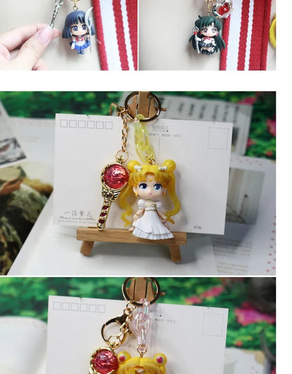 New Sailor Moon Car Keychain — Tsukino Usagi Anime Figure Keyring, Backpack Pendant Doll, Kids’ Collectible Toy Gift
