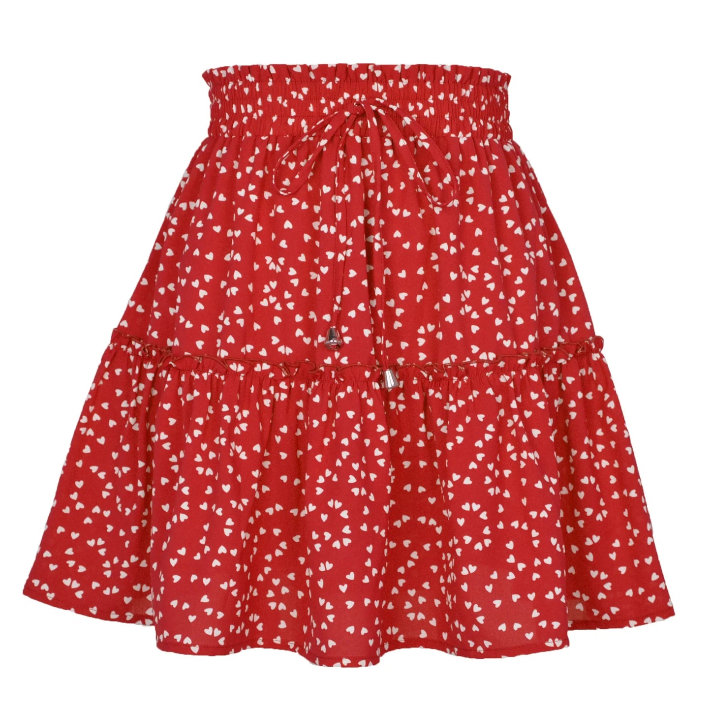 Women’s Floral A-Line Skirt – Summer High Elastic Waist Little Daisy Dress Vestidos LDY-WW4648