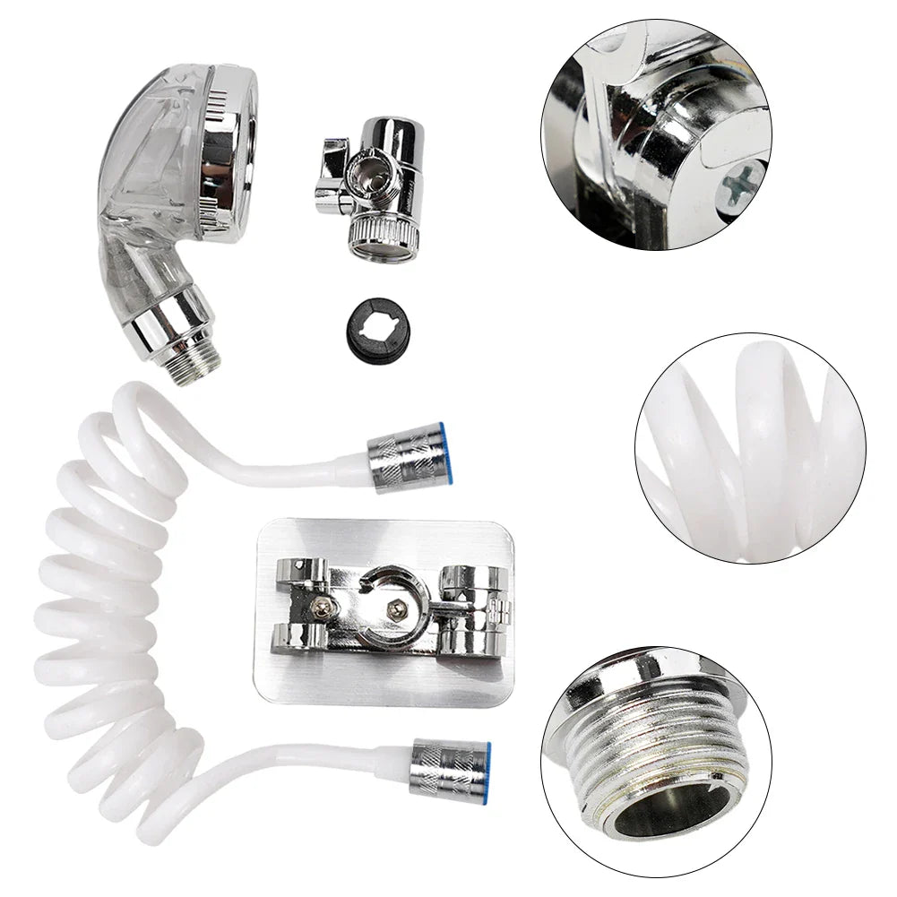 Handheld Shower Faucet Set – Spray Tap Attachment with Hose & Sink Sprayer for Bathroom Use